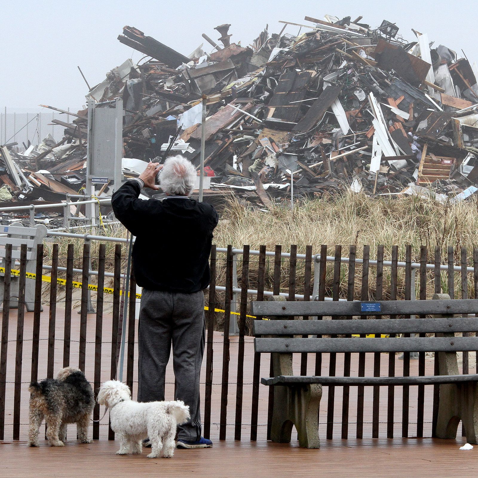 Ocean Grove fire: Drone flight shows what's left of the burned out boardwalk cafe