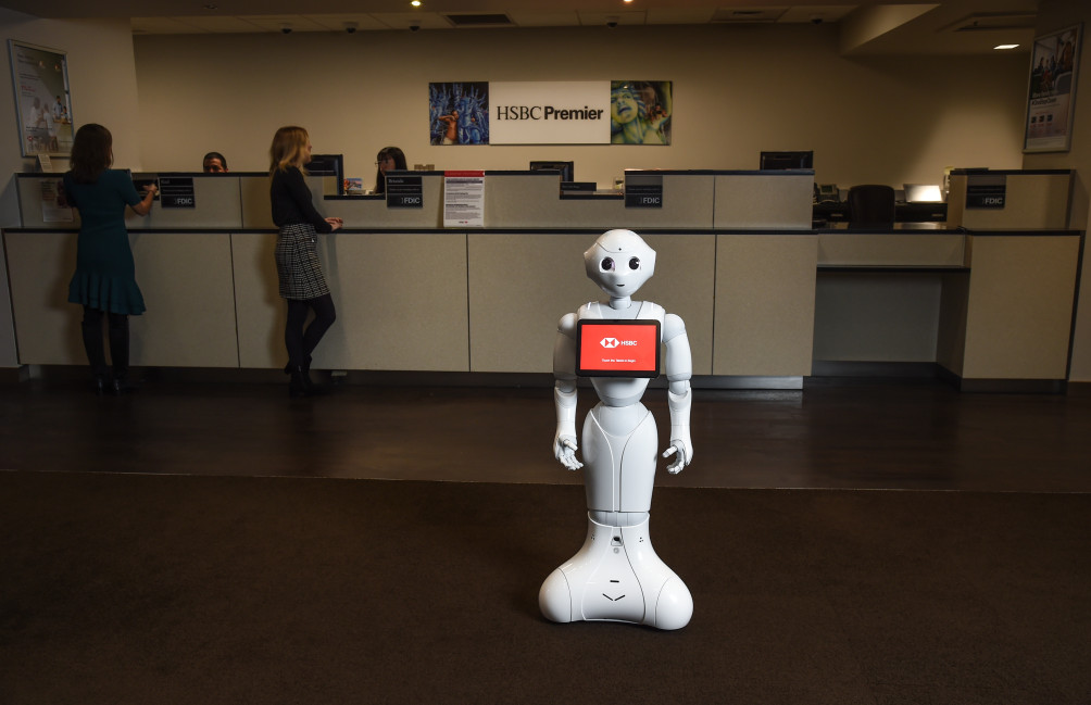 Pepper robot at HSBC (Photo credit: Amanda Edwards)