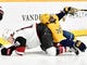 Nashville Predators defenseman P.K. Subban (76) collides