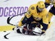 Nashville Predators defenseman P.K. Subban (76) falls