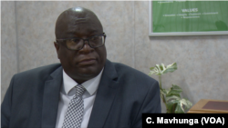 Eddington Mazambani, the head of the Zimbabwe Energy Regulatory Authority, says his organization is only allowing fuel companies that have directly imported fuel on their own to trade in U.S. dollars, in Harare, May 31, 2019.