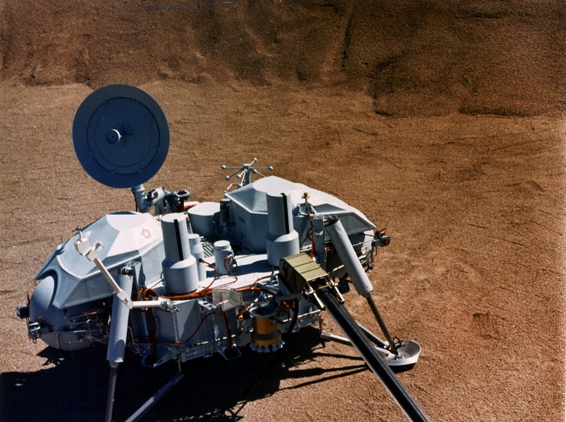 NASA's Viking I unmanned spacecraft landed on Mars on July 20, 1976.