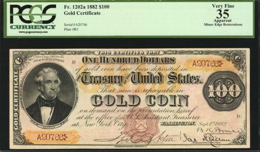 1882 $100 Gold Certificate