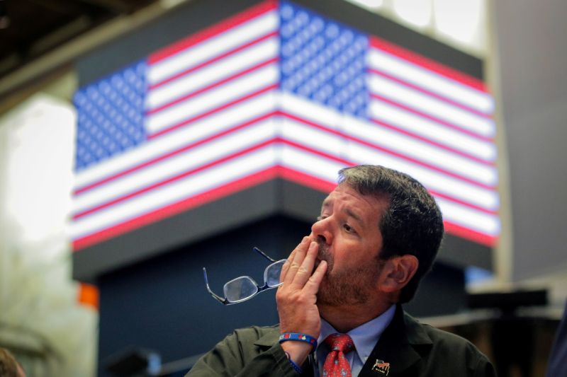 A trader works on the floor at the New York Stock Exchange (NYSE) in New York, U.S., August 5, 2019. REUTERS/Brendan McDermid