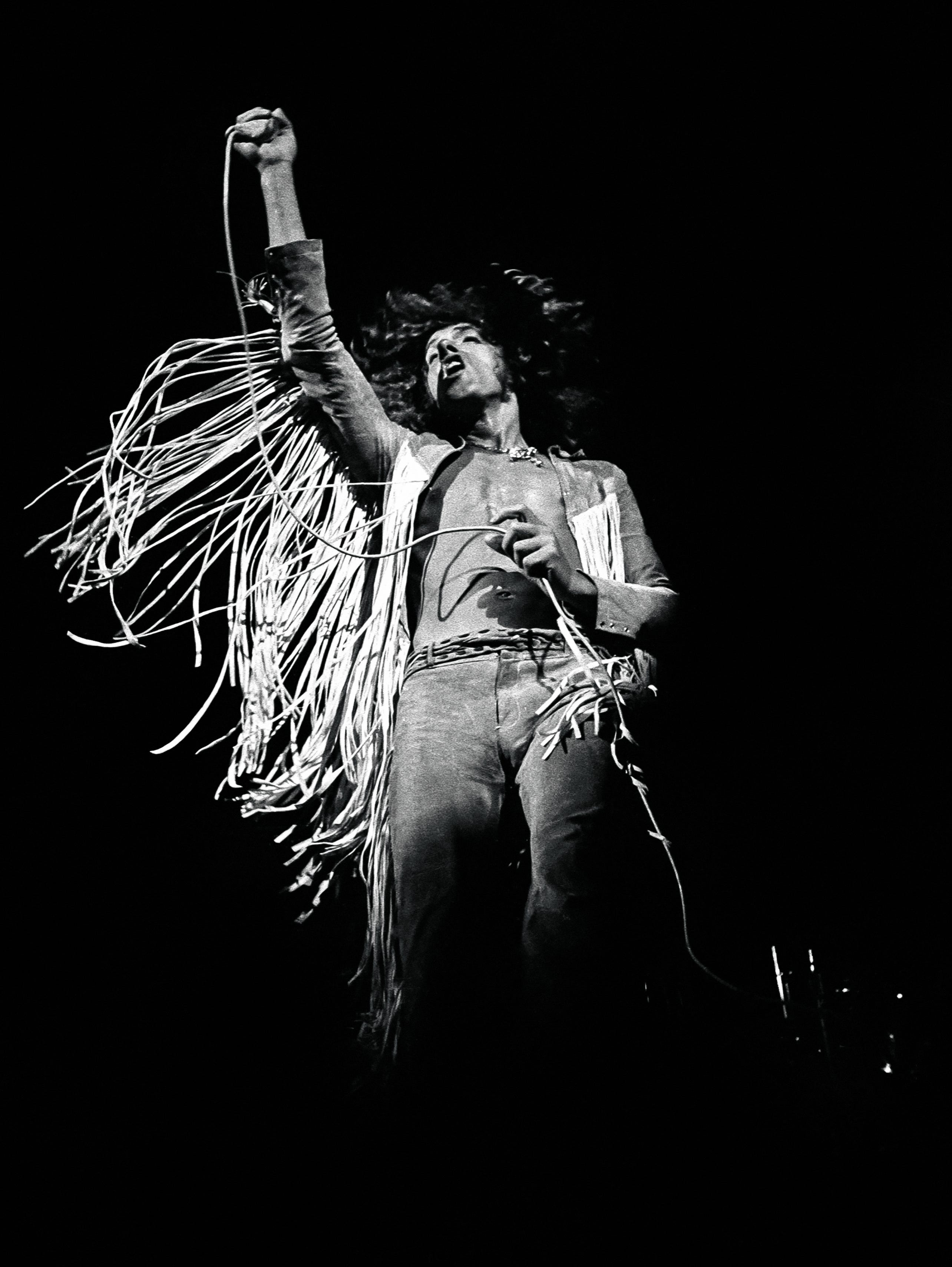 Roger Daltrey of The Who at Woodstock 1969.