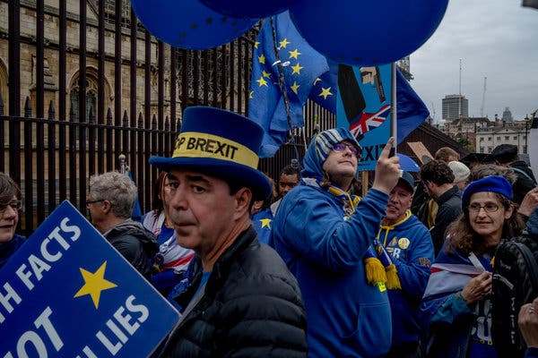 A rally earlier this month in London by people who want Britain to remain in the European Union. 