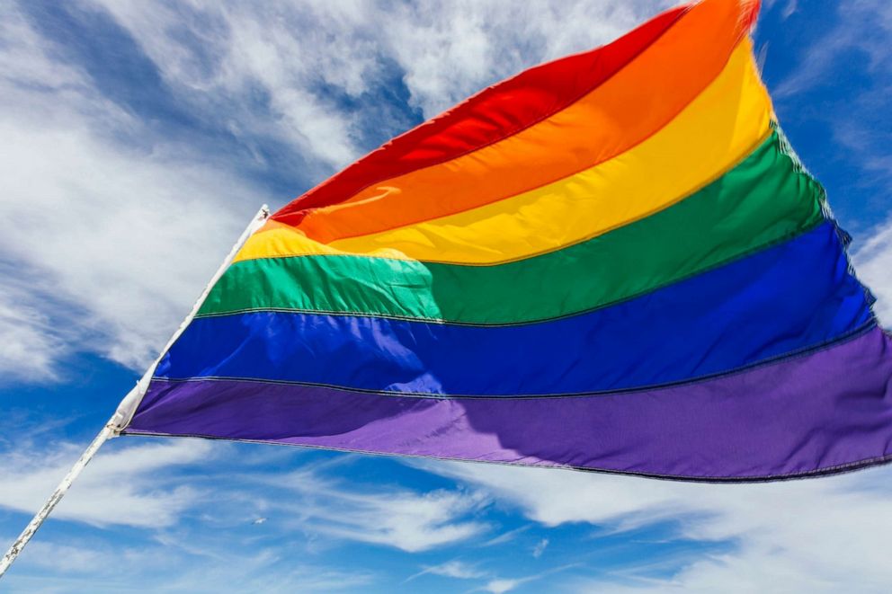 PHOTO: A rainbow flag representing gay pride is pictured.