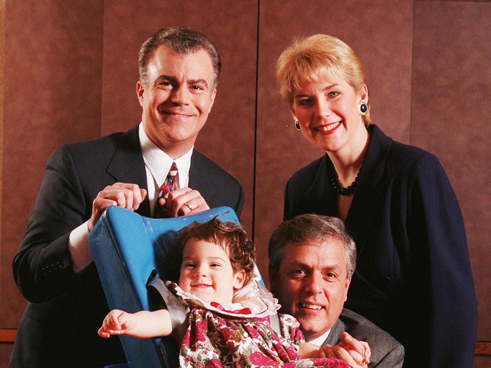 Jan. 29, 1996: Mackenzie McCarthy, 2, is the 1996 poster child for the Easterseals network celebration. Rob Braun, Cammie Dierking and Dave Mason (of Wink FM) will be co-hosts of the event.