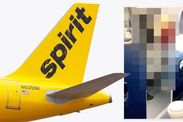 flights plane passenger drunk vomit spirit airlines disgusting viral video