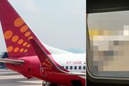 flights twitter photo plane passengers crack window spicejet india