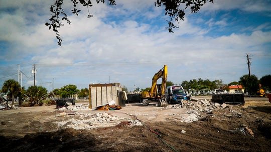 A look at Downtown Village Square, which has been talked about since 2006. Buildings are finally being demolished to make way for the commercial/residential development encompassing a city block, off Cape Coral Parkway in south Cape Coral. 