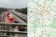 M23 flooding update latest travel news traffic warning Met Office Environment Agency