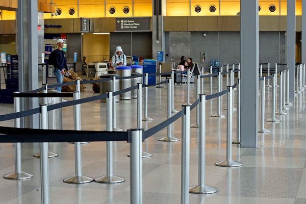 The Raleigh-Durham International Airport was mostly void of travelers at the end of March. Many nonstops from the airport have been changed to connecting flights. 