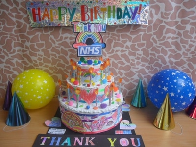 Students near Bridgnorth create triple-decker cake to celebrate NHS