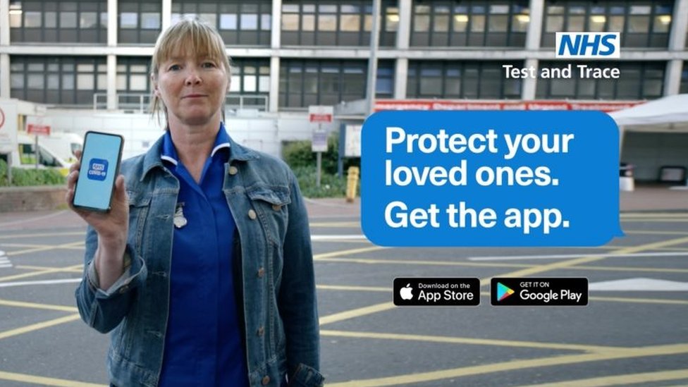 Coronavirus app advert