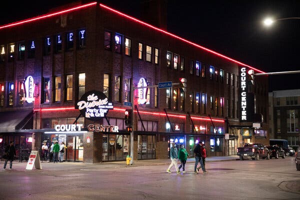 Court Avenue in downtown Des Moines attracted little foot traffic on a Saturday night in October.